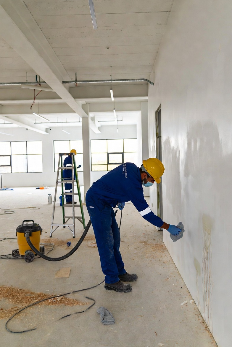 Post-construction area prepared for occupancy